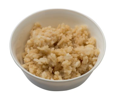  soya soslu pirinç beyaz arka plan üzerinde izole. soya sau pirinç