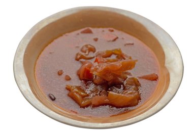 beyaz arka planda izole sebze çorbası .p sebze çorbası