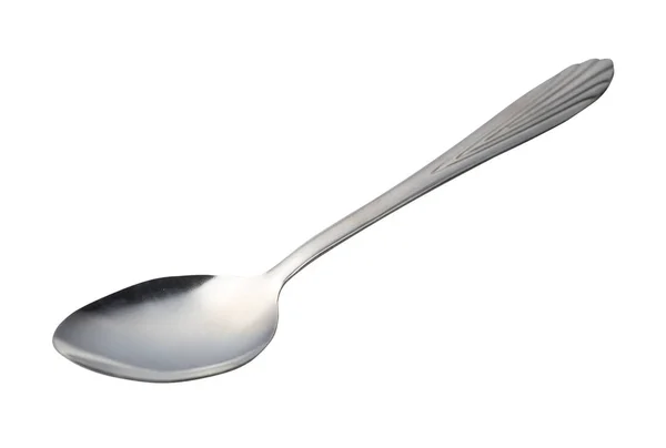 Κουτάλι απομονώνεται σε λευκό φόντο. μεταλλικό κουτάλι. εκλεκτής ποιότητας κουτάλι. — Φωτογραφία Αρχείου