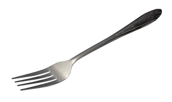Voorvork geïsoleerd op witte achtergrond. metalen voorvork. Vintage vork. — Stockfoto