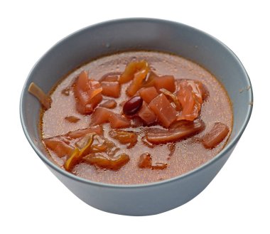 beyaz arka planda izole sebze çorbası .p sebze çorbası