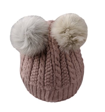   Örgü şapka beyaz arkaplanda izole