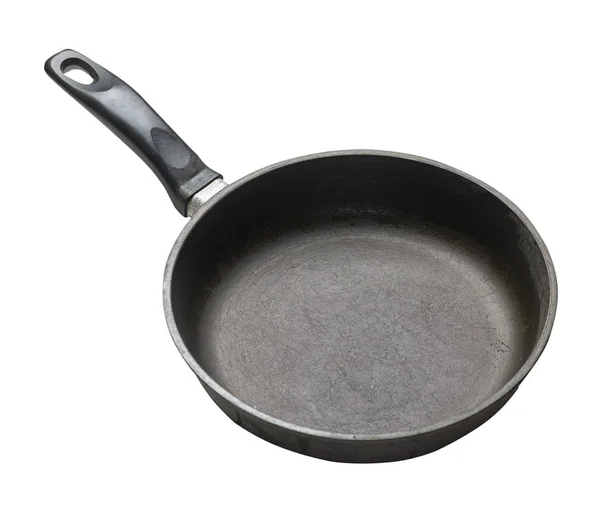 Empty iron pan with isolated on white background. — Stock Photo, Image