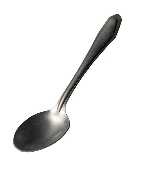 Spoon isolated on white background. metal spoon. vintage spoon. — Stock Photo, Image