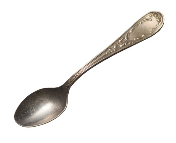 Spoon isolated on white background. metal spoon. vintage spoon. — Stock Photo, Image