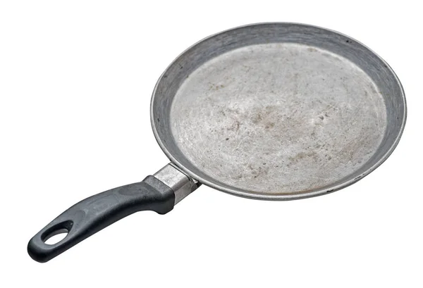 Empty iron pan with isolated on white background. — Stock Photo, Image