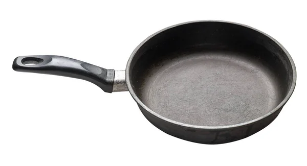 Empty iron pan with isolated on white background. — Stock Photo, Image