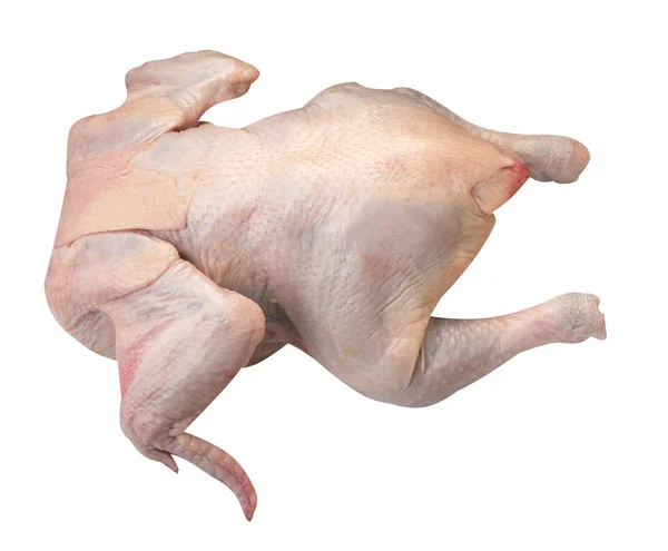 Surowy świeży kurczak izolowany na białym tle — Zdjęcie stockowe
