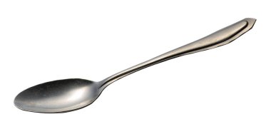 beyaz arka plan üzerinde izole kaşık. metal kaşık. vintage kaşık. 