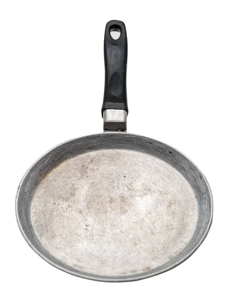 Empty iron pan with isolated on white background. — Stock Photo, Image