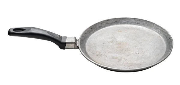 Empty iron pan with isolated on white background. — Stock Photo, Image