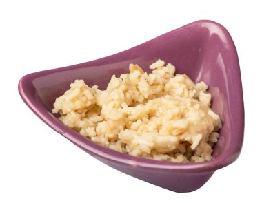  soya soslu pirinç beyaz arka plan üzerinde izole. soya sau pirinç