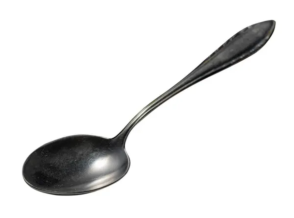 Spoon isolated on white background. metal spoon. vintage spoon. — Stock Photo, Image