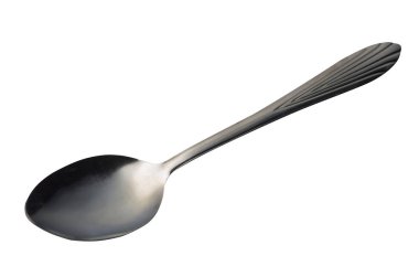 beyaz arka plan üzerinde izole kaşık. metal kaşık. vintage kaşık. 