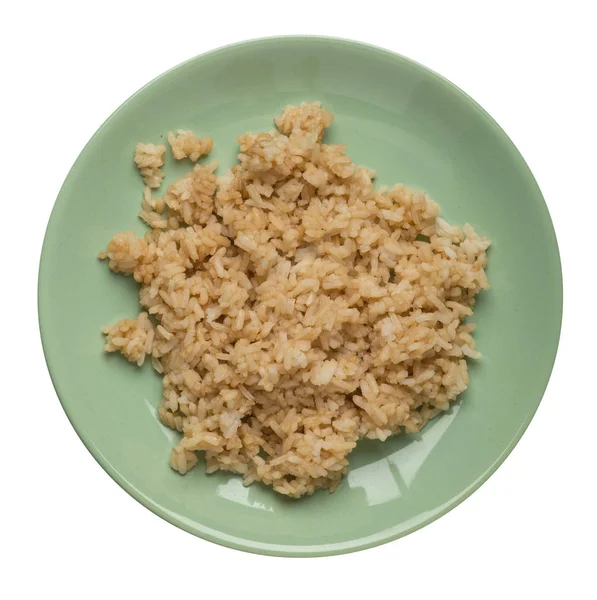 Arroz em molho de soja isolado no fundo branco. arroz em saú de soja — Fotografia de Stock