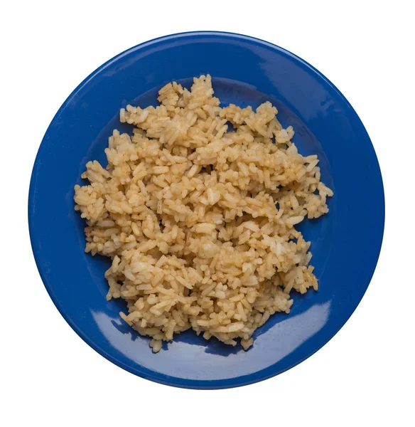 Ryż w sosie sojowym na białym tle. ryż w Soi sau — Zdjęcie stockowe
