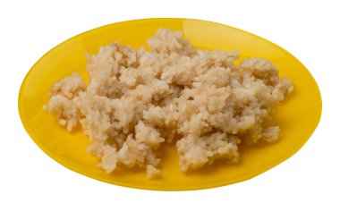  soya soslu pirinç beyaz arka plan üzerinde izole. soya sau pirinç