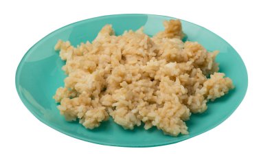  soya soslu pirinç beyaz arka plan üzerinde izole. soya sau pirinç