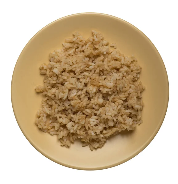 Arroz en salsa de soja aislado sobre fondo blanco. arroz en el sau de soja — Foto de Stock