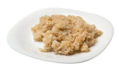  soya soslu pirinç beyaz arka plan üzerinde izole. soya sau pirinç