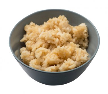  soya soslu pirinç beyaz arka plan üzerinde izole. soya sau pirinç