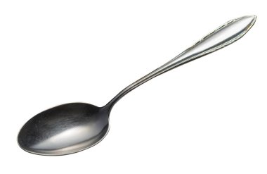 beyaz arka plan üzerinde izole kaşık. metal kaşık. vintage kaşık. 