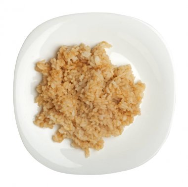  soya soslu pirinç beyaz arka plan üzerinde izole. soya sau pirinç