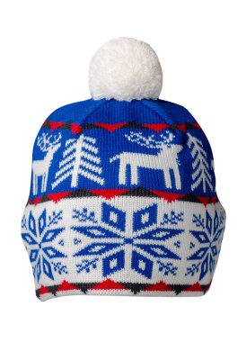   Örgü şapka beyaz arkaplanda izole