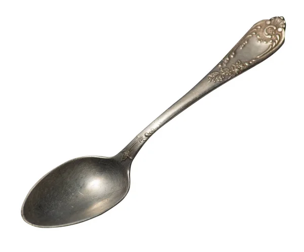 Spoon isolated on white background. metal spoon. vintage spoon. — Stock Photo, Image