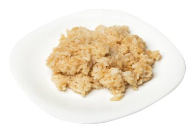  soya soslu pirinç beyaz arka plan üzerinde izole. soya sau pirinç