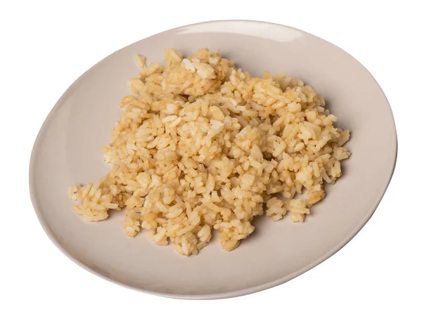 Arroz en salsa de soja aislado sobre fondo blanco. arroz en el sau de soja — Foto de Stock