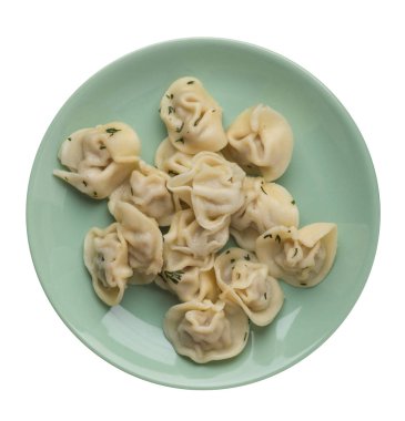 beyaz arka plan üzerinde izole bir tabak üzerinde köfte .et köfte üst görünümü .