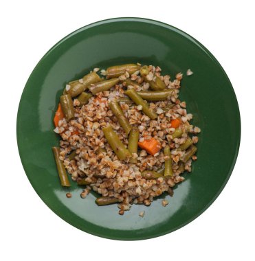 sarımsak ve havuç wh izole ile yeşil fasulye ile karabuğday