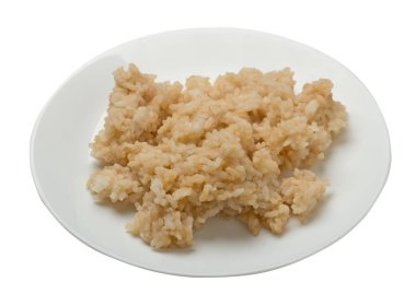  soya soslu pirinç beyaz arka plan üzerinde izole. soya sau pirinç