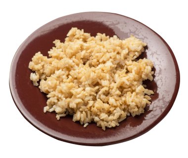  soya soslu pirinç beyaz arka plan üzerinde izole. soya sau pirinç