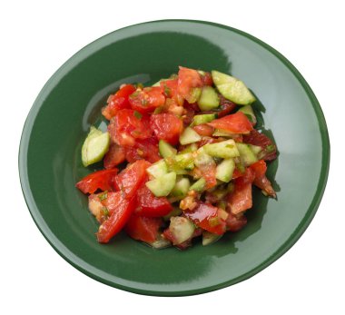 salatalık, domates ve yeşil soğan ile vejetaryen salata .vega