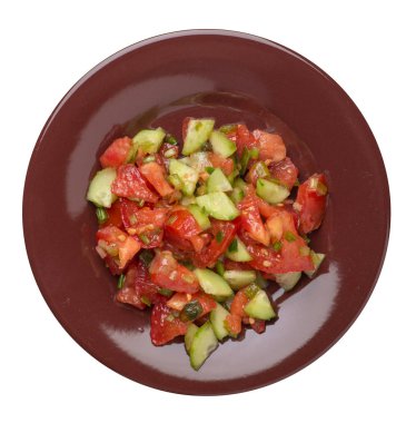 salatalık, domates ve yeşil soğan ile vejetaryen salata .vega