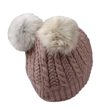   Örgü şapka beyaz arkaplanda izole