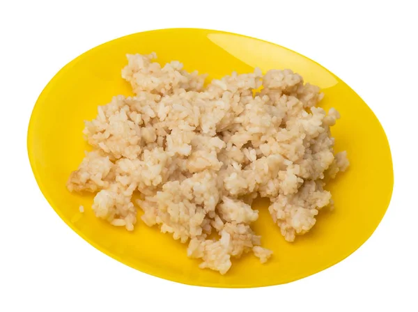 Arroz en salsa de soja aislado sobre fondo blanco. arroz en el sau de soja — Foto de Stock