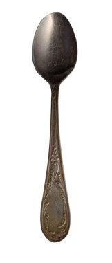 beyaz arka plan üzerinde izole kaşık. metal kaşık. vintage kaşık. 