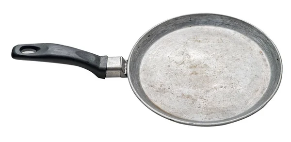 Empty iron pan with isolated on white background. — Stock Photo, Image