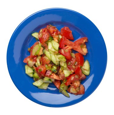 salatalık, domates ve yeşil soğan ile vejetaryen salata .vega