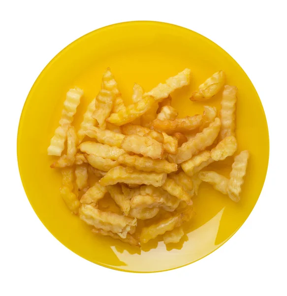 Patatine fritte su un piatto isolato su sfondo bianco.French fri — Foto Stock