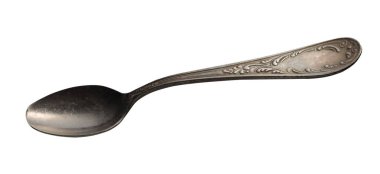 beyaz arka plan üzerinde izole kaşık. metal kaşık. vintage kaşık. 