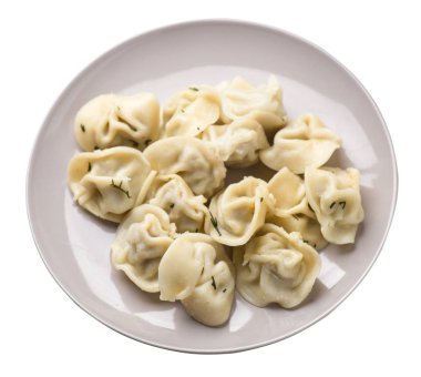 beyaz arka plan üzerinde izole bir tabak üzerinde köfte .et köfte üst görünümü .