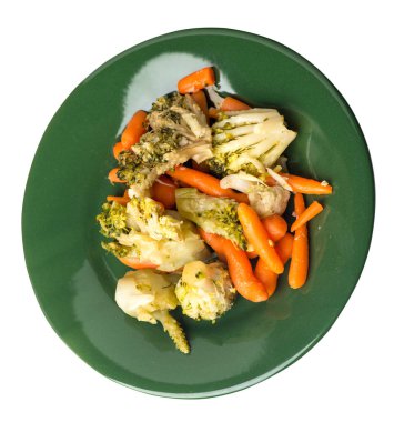 bir tabakta provencal sebzeler.bir tabakta ızgara sebze