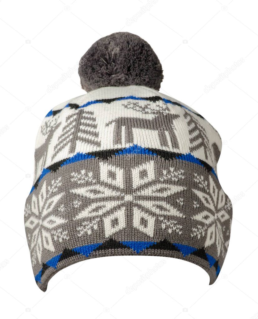   knitted hat isolated on white background