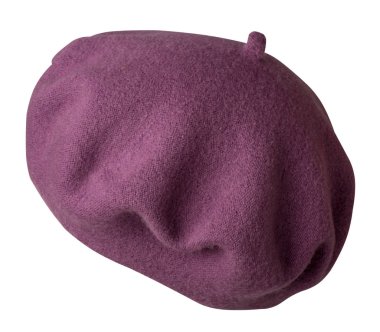 Beyaz arka plan üzerinde izole bere. kadın şapka bere