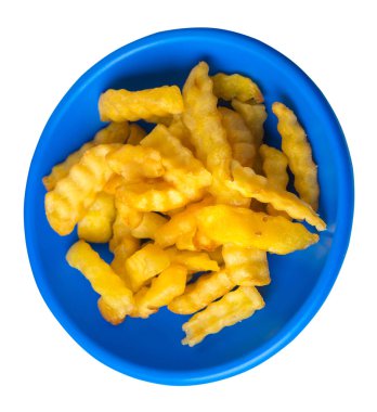 beyaz arka plan.french izole bir tabakta patates kızartması