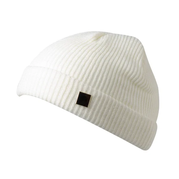 Chapeau tricoté Docker isolé sur fond blanc. rap à la mode — Photo